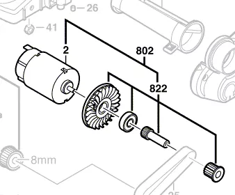 Moteur pour BOSCH GHO 14,4 V